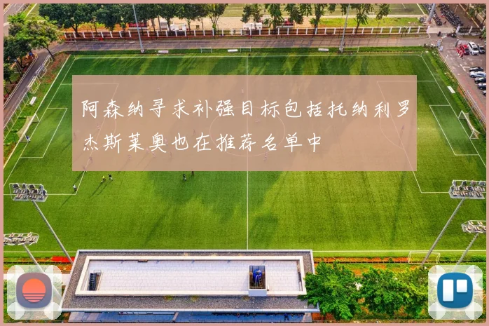 阿森纳寻求补强目标包括托纳利罗杰斯莱奥也在推荐名单中